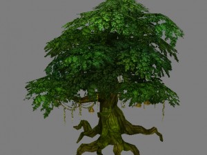 model arena game jungle area - stone monuments 04 Modèle 3D