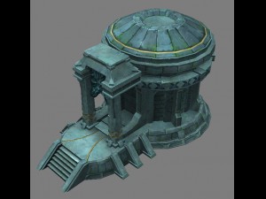 seabed area arena game model building temple 01 0 3D Model