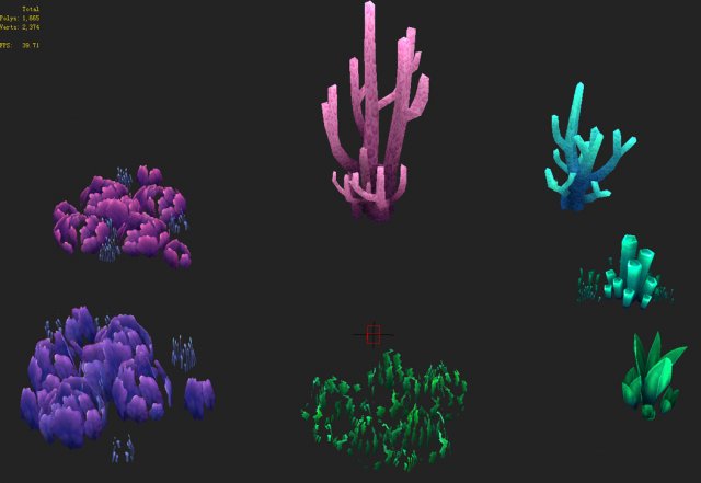 seabed arena game model plant 01 Modelo 3D .c4d .max .obj .3ds .fbx .stl .blend 