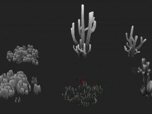 seabed arena game model plant 01 Modelo 3D