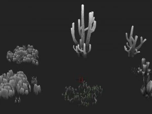 seabed arena game model plant 01 3D Model