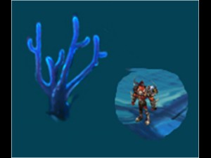 seabed arena game model plant 01 Modelo 3D