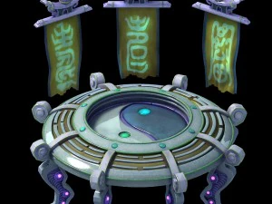 oyun modeli - dedikodu &ccedil;ok boş sunak aynası 3D Model