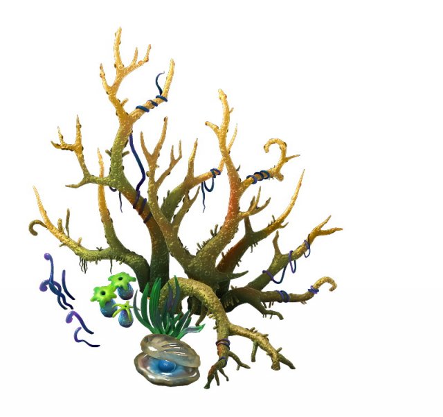 game model - variation of the celestial coral 01 3D Model .c4d .max .obj .3ds .fbx .stl .blend 