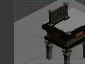 game model - broken house chassis connection 01 3D Model