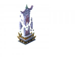game model - broken rune monument 3D Model