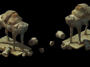game model - broken camel stone carving 3D मॉडल
