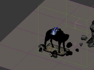 game model - broken camel stone carving 3D Model