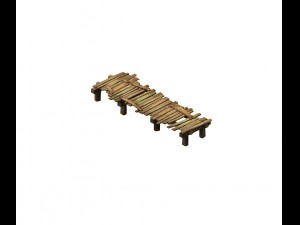 game model - broken wooden bridge 3D 모델