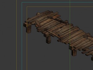 game model - broken wooden bridge 3D 모델
