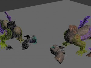 game model - broken funeral evil stone beast 3D Model