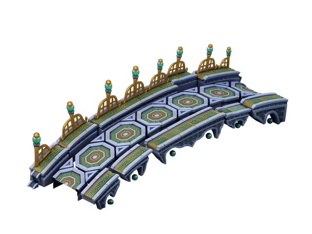 game model - broken stone bridge magic star bridge 3D Model .c4d .max .obj .3ds .fbx .stl .blend 