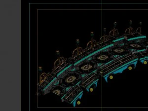 game model - broken stone bridge magic star bridge 3D Model
