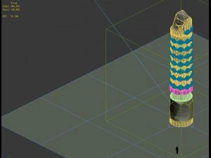 game model - broken stones 01 3D Model