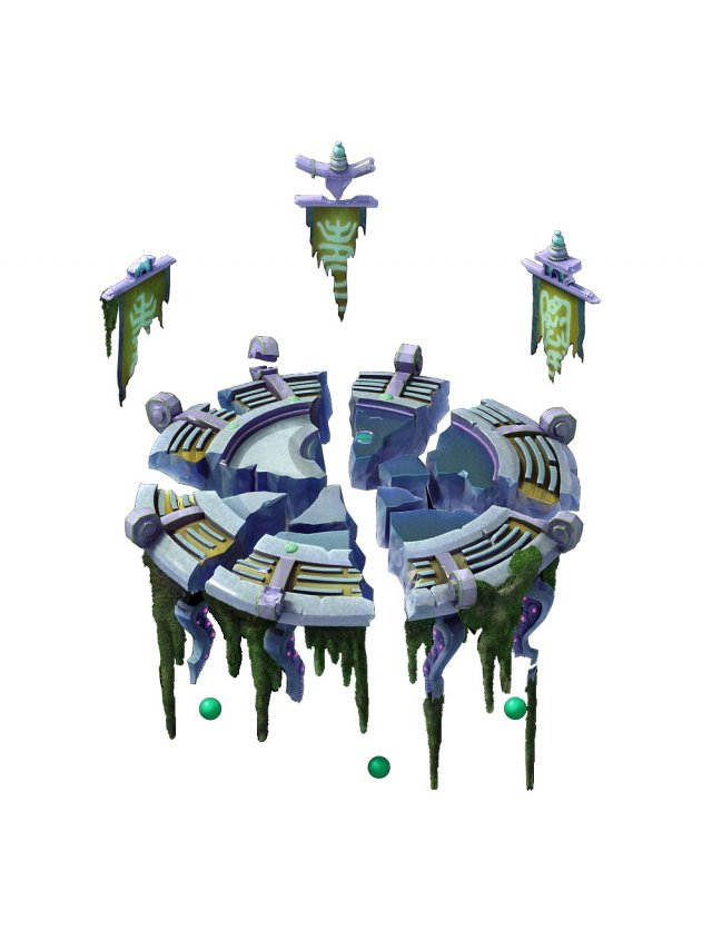 game model - broken ruins of the old altar Modelo 3D .c4d .max .obj .3ds .fbx .stl .blend 