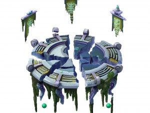 game model - broken ruins of the old altar 3D Model