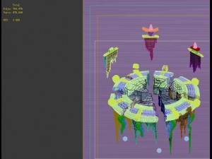 game model - broken ruins of the old altar Modelo 3D
