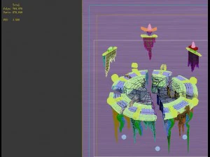 spelmodel - gebroken ru&iuml;nes van het oude altaar 3D Model