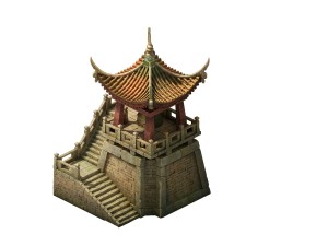 game model - wall clock tower 3D-Modell
