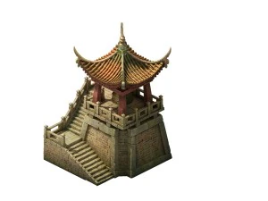 game model - wall clock tower 3D Model