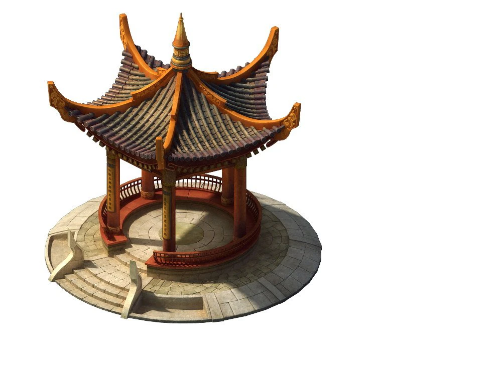 game models - city gazebo 01 3D Model .c4d .max .obj .3ds .fbx .stl .blend