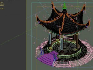 game models - city gazebo 01 3D Model