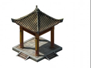 game models - city gazebo 02 Modèle 3D