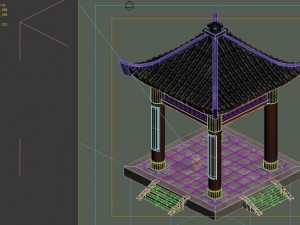 game models - city gazebo 02 Modèle 3D