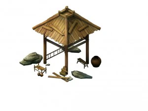 game models - city gazebo 06 3D Model