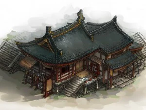 game model - city blacksmith shop 3D Model