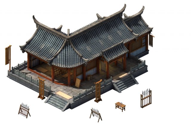 game model - city store 3D Model .c4d .max .obj .3ds .fbx .stl .blend 