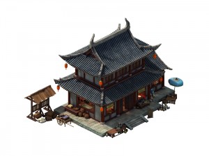 game model - city building grocery store 3D Model
