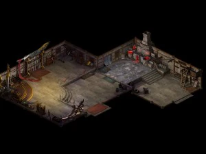 modello di gioco: l'interno del fabbro della citt&agrave; Modello 3D