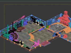 game model - the interior of the city blacksmith Model 3D
