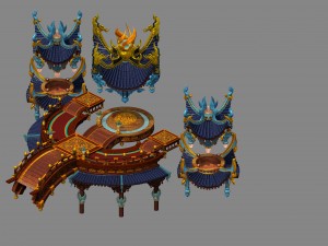 game model - the city main city of illusion 3D Model