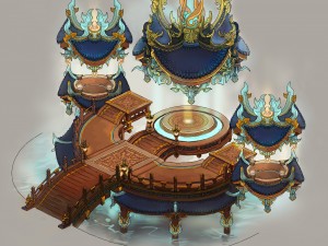 game model - the city main city of illusion 3D Model