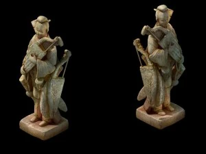 oyun modeli - yaylı taş heykel tutmak 3D Model