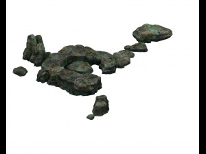game model - size stones fish flies 3D 모델