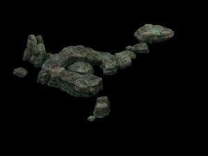 game model - size stones fish flies 3D मॉडल