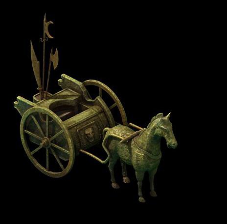 game model - large bronze carriage Modelo 3D .c4d .max .obj .3ds .fbx .stl .blend