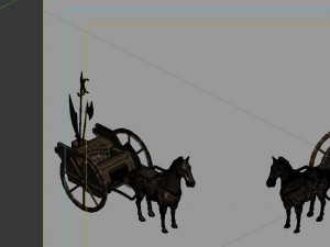 game model - large bronze carriage Modelo 3D