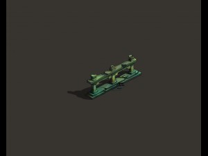 game model - ground palace base railings Modelo 3D