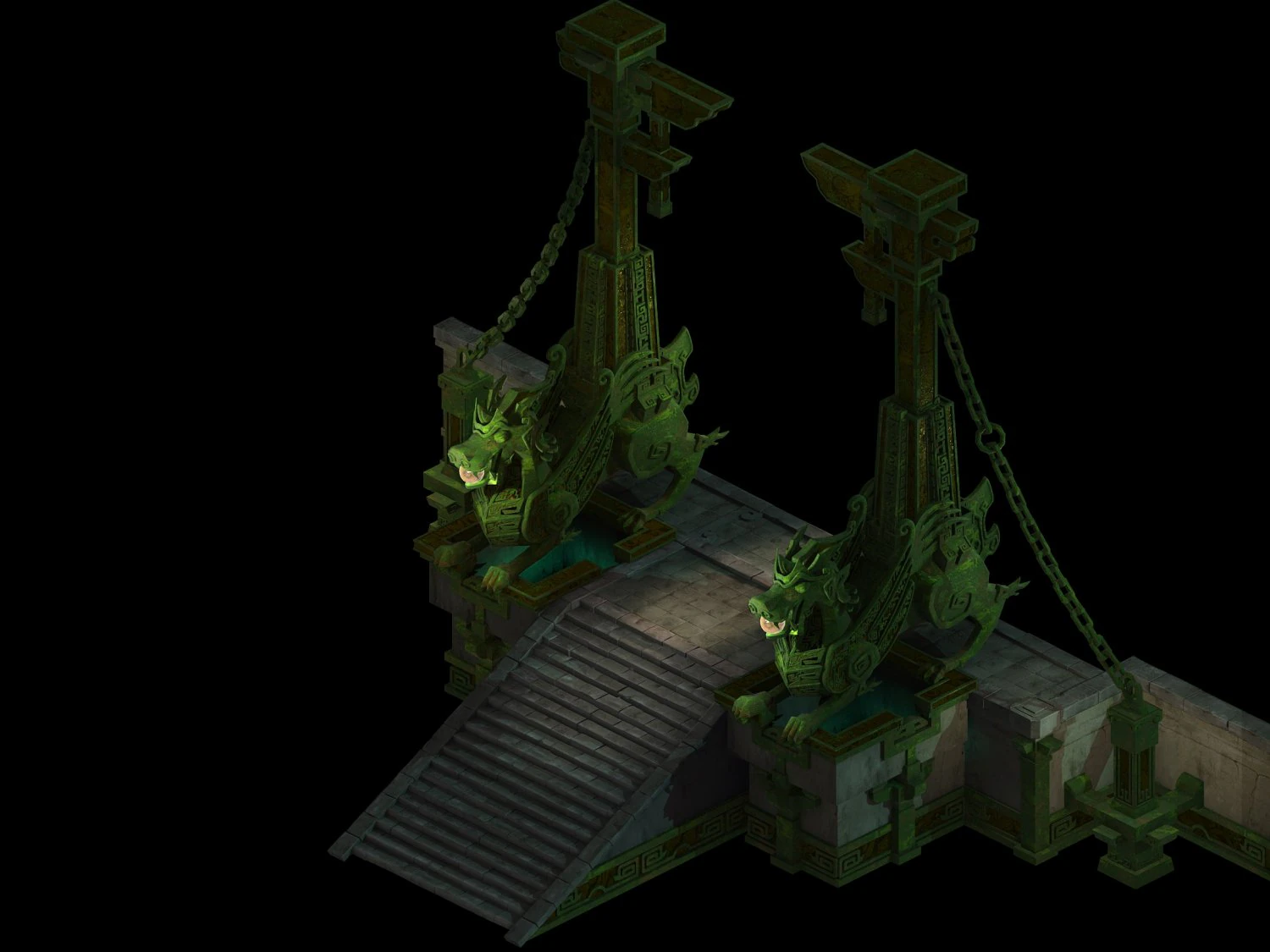 game model - the second floor entrance to the unde 3D Model .c4d .max .obj .3ds .fbx .stl .blend