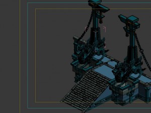 game model - the second floor entrance to the unde 3D Модель
