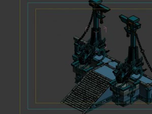 game model - the second floor entrance to the unde 3D Model