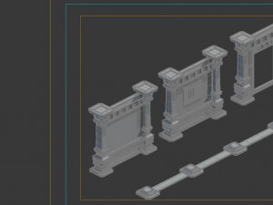 game model - palace palace gorgeous palace wall 1 Modello 3D