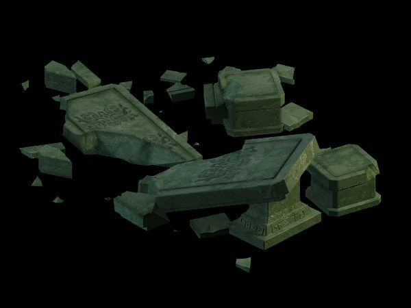 game model - earth palace gongquan palace broken s 3D Model .c4d .max .obj .3ds .fbx .stl .blend 