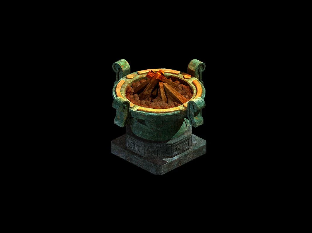 game model - palace of the imperial palace bronze 3D Model .c4d .max .obj .3ds .fbx .stl .blend 