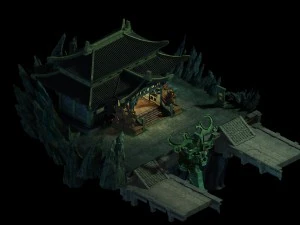 game model - underground palace palaces 3D Model