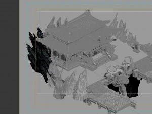 game model - underground palace palaces 3D Model